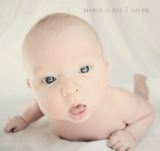 3 month baby photos – DIY