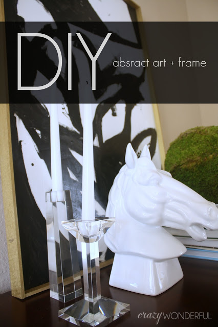 DIY abstract art + frame | tutorial