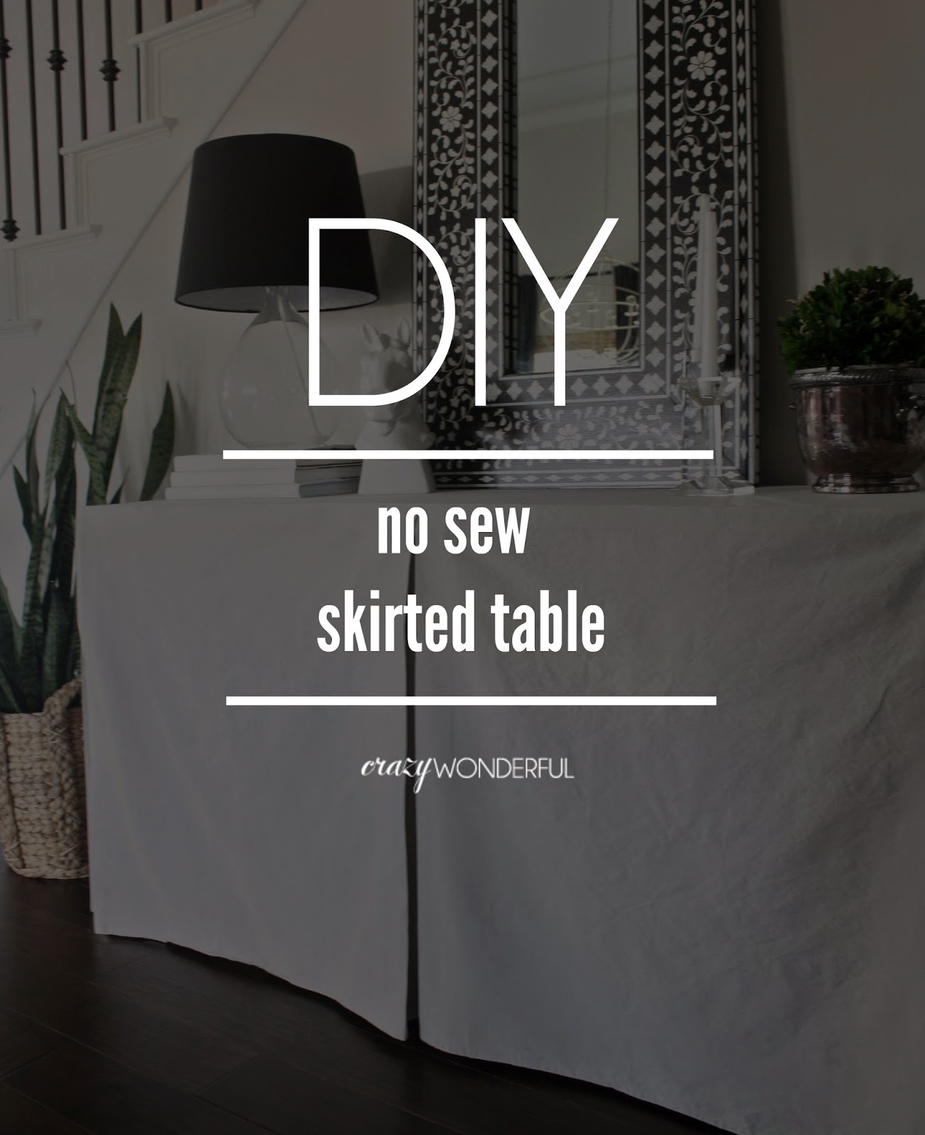 DIY skirted table | no sew