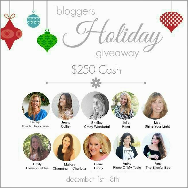 bloggers holiday giveaway | $250 cash