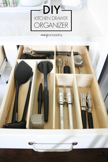 DIY custom kitchen drawer organizers