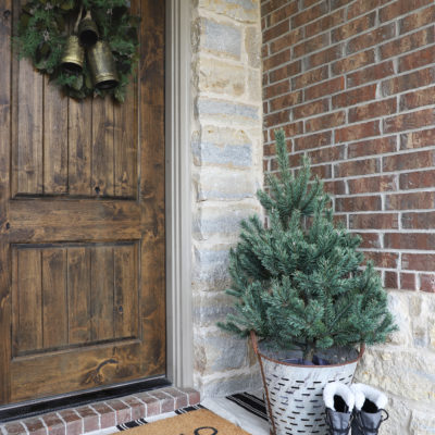 How to Create a Simple Christmas Porch
