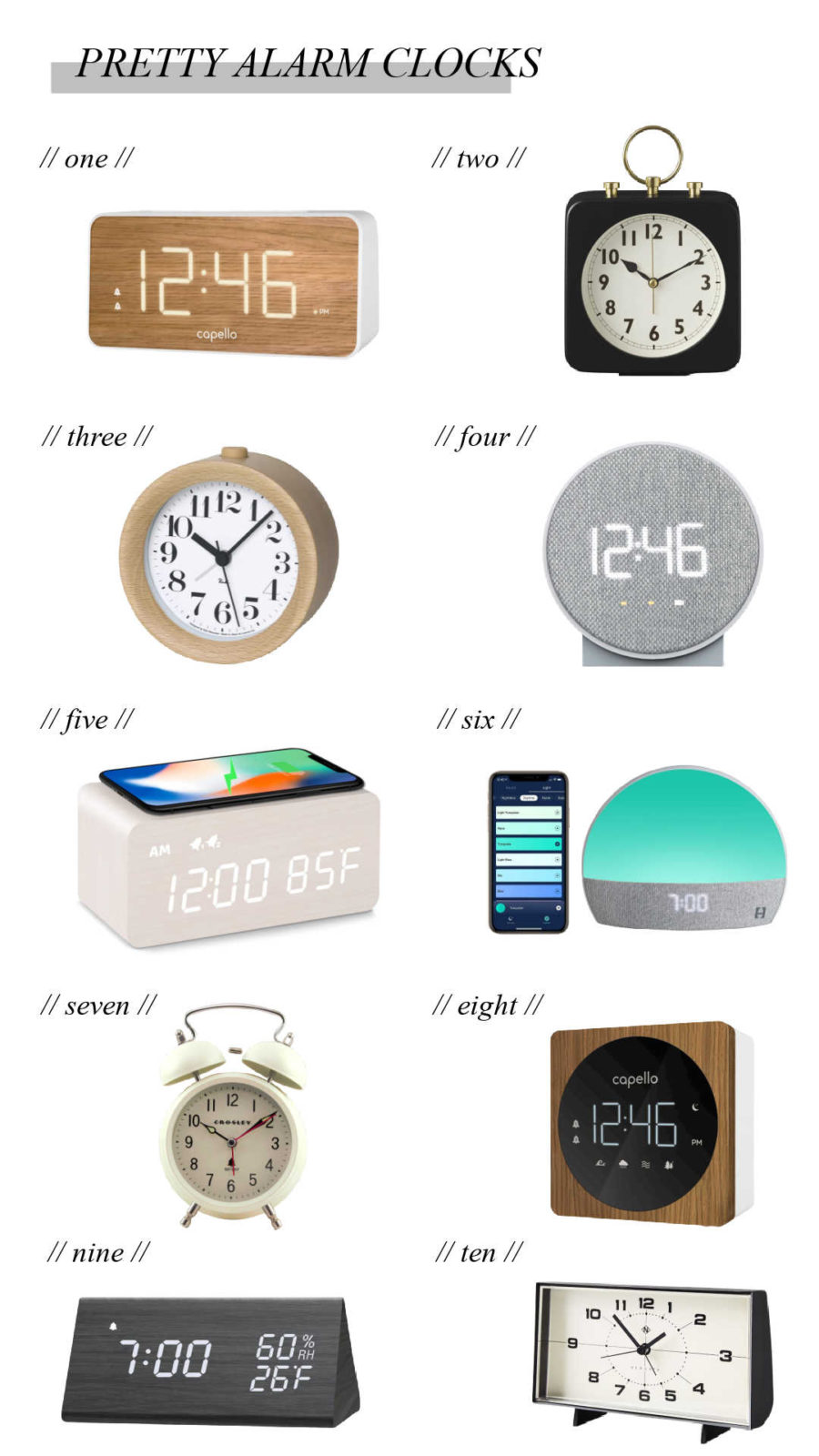 Pretty Alarm Clocks for Your Nightstand Crazy Wonderful
