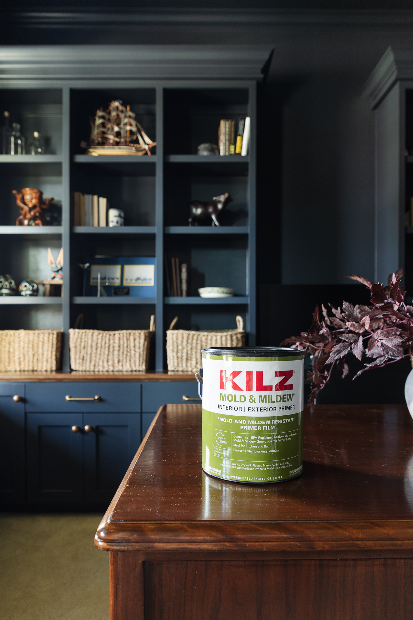 Moody Home Office with KILZ® Crazy Wonderful