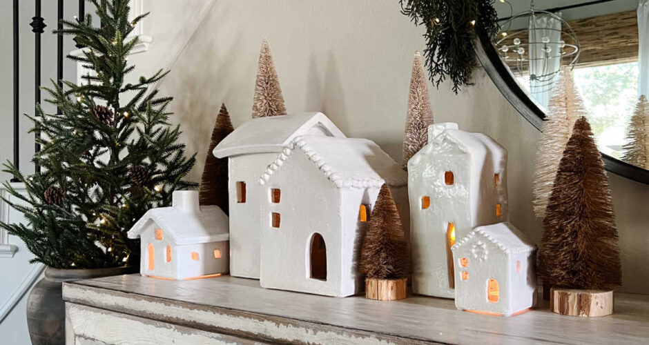 How to Style Christmas Village Houses